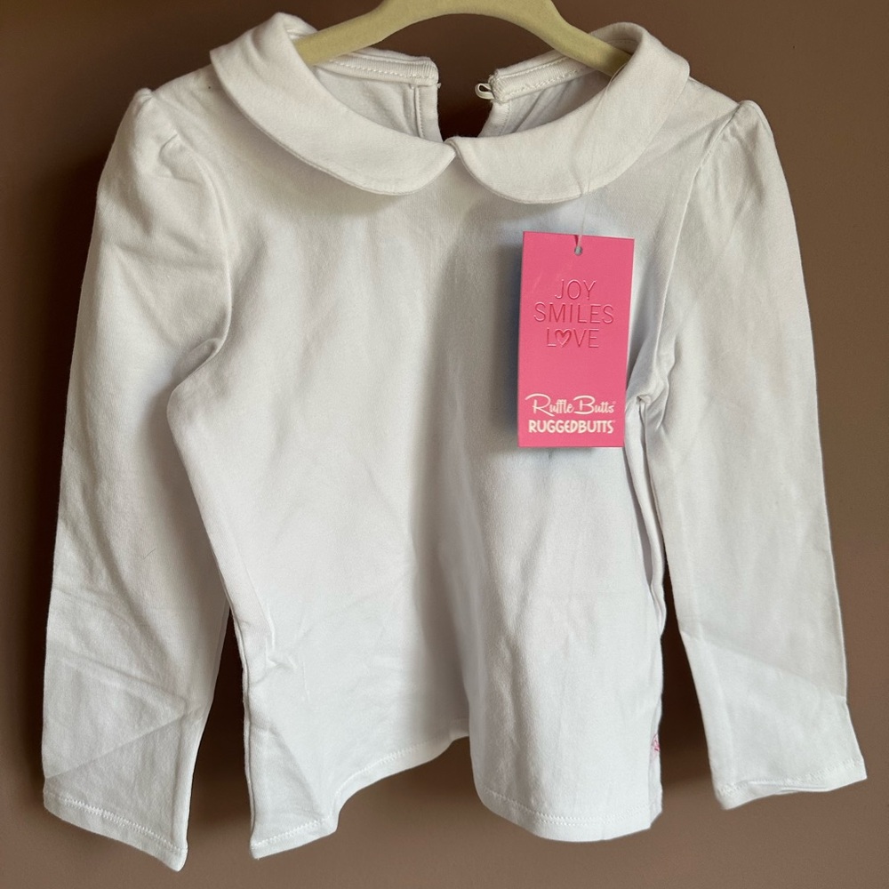 3T White Collar Shirt